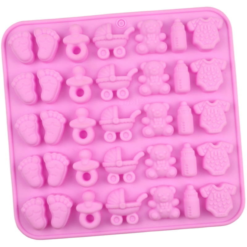 Baby Products Eco Friendly - 35-gelijke babyproducten, zachte snoepvorm, siliconen chocoladevorm