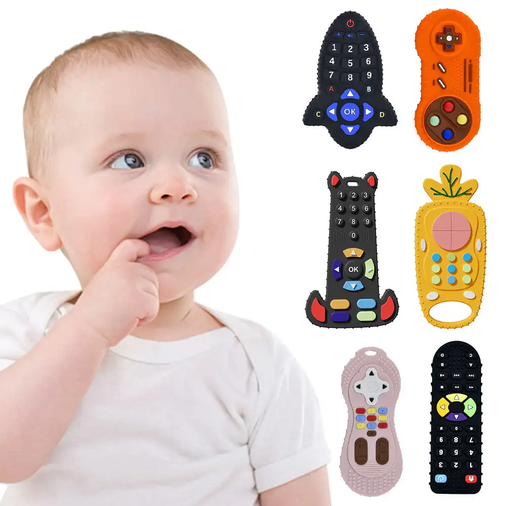 Baby Products Natural - Baby Siliconen Bijtring Speelgoed Afstandsbediening Vorm