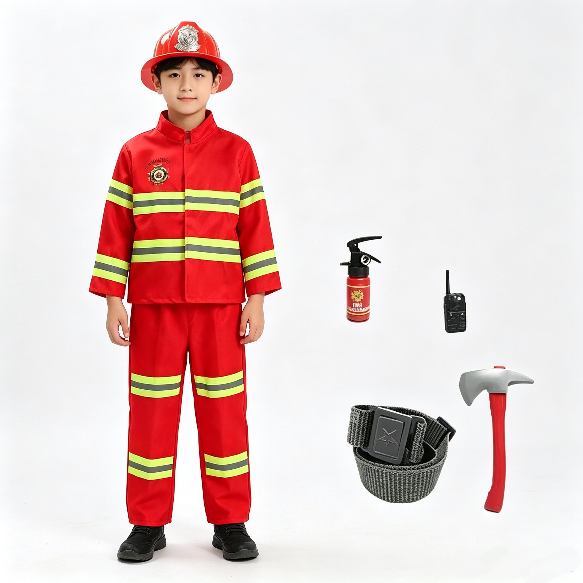 Baby Products Korea - Halloween Cosplay Kids Brandweerman Uniform Kinderen
