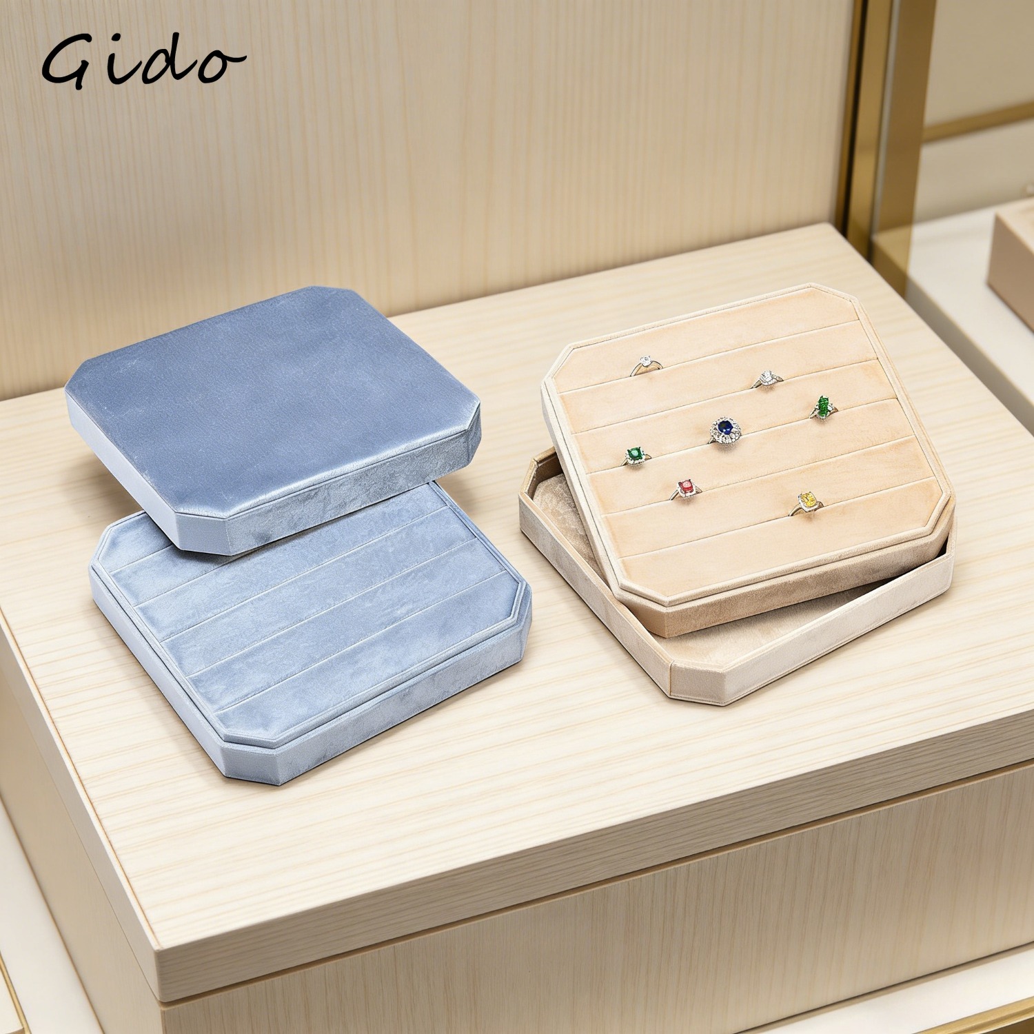Fluwelen ring- en oorbelorgani - Baby Products Storage Box recensie en prijs